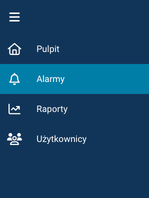 Menu - alarmy