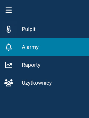 Menu - alarmy