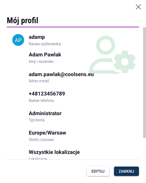 Profil użytkownika